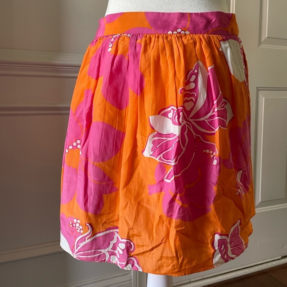 Lilly Pulitzer Pink and Orange Skirt Size 4